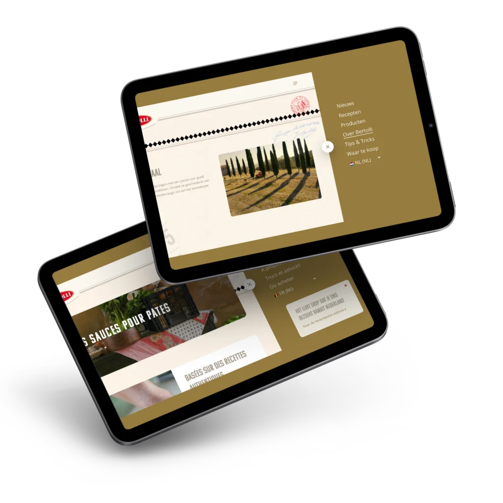 website voor bertolli